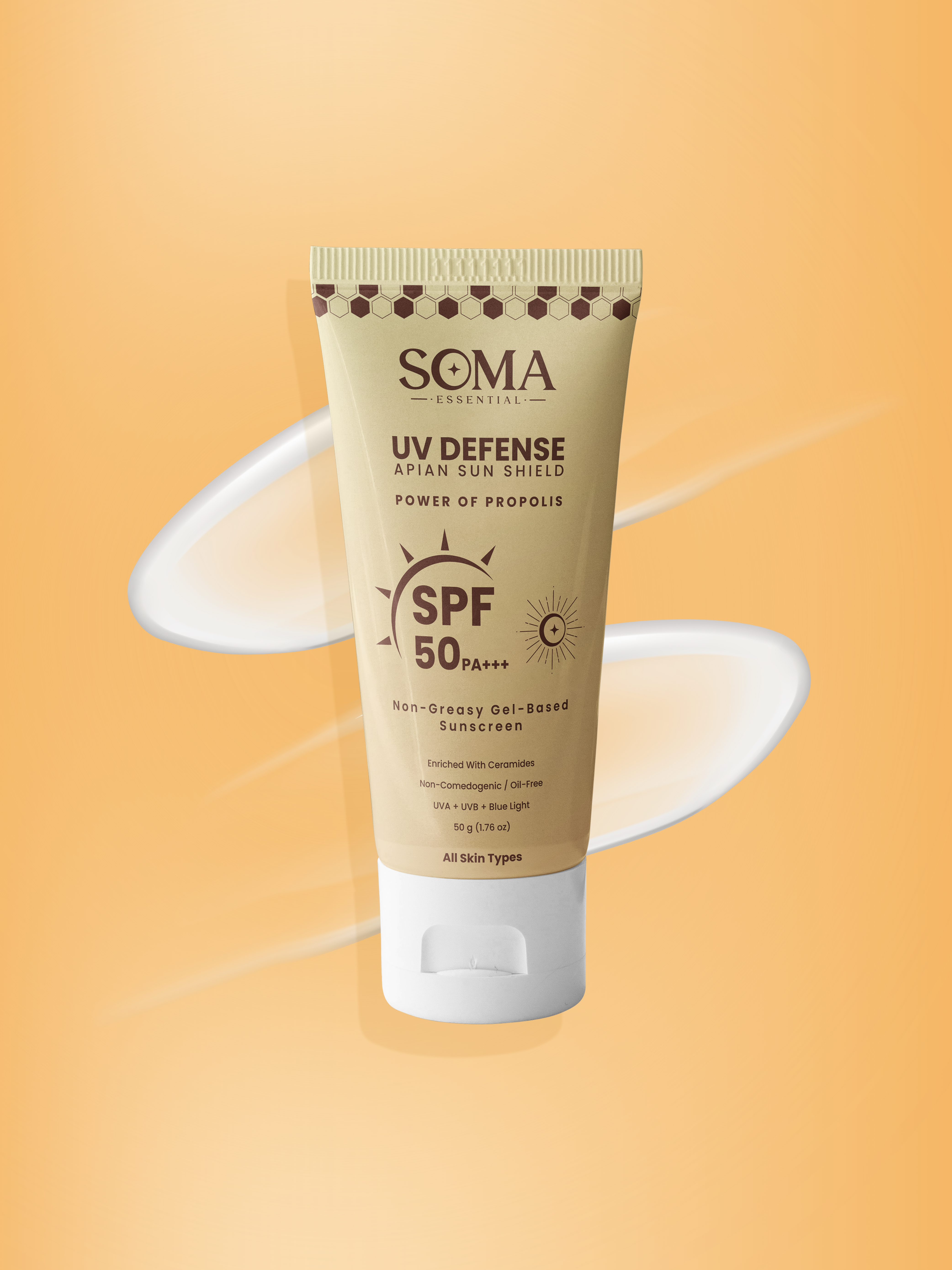 Propolis Based Apian Sunshield, 4% Niacinamide & Ceramides