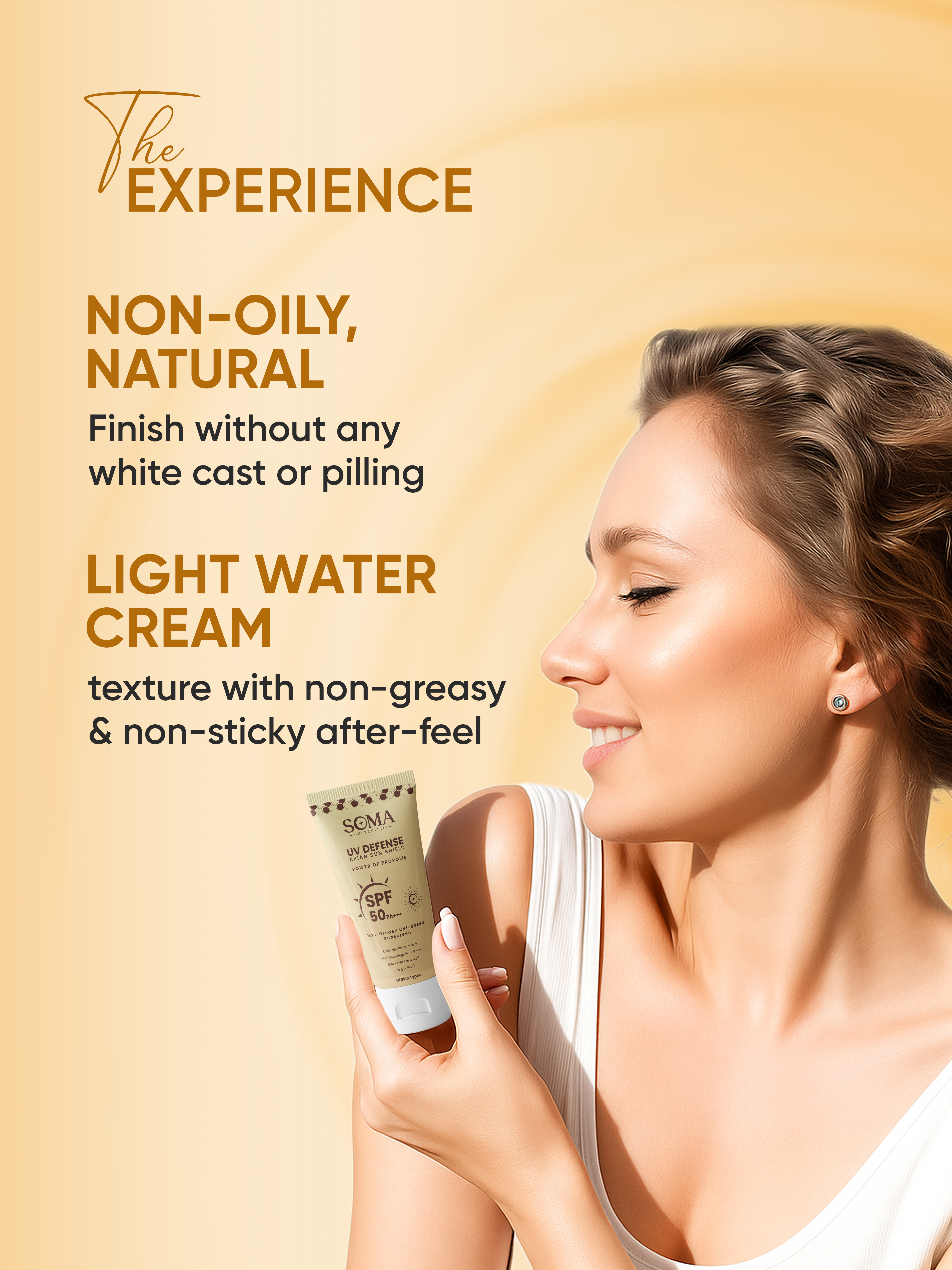 Propolis Based Apian Sunshield, 4% Niacinamide & Ceramides