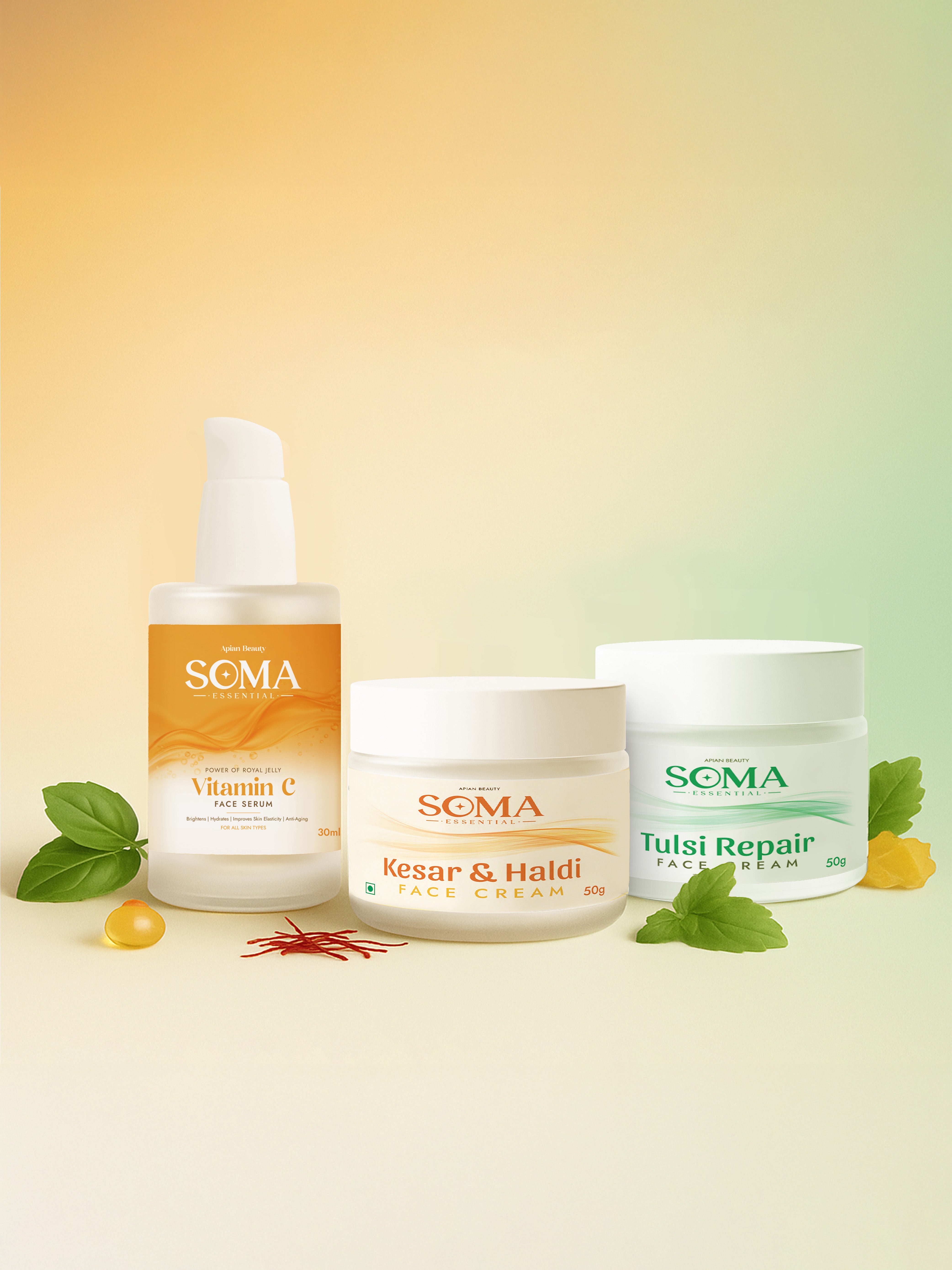 Apian Beauty Ritual- 3 step Skin Care Kit For AM & PM Routine