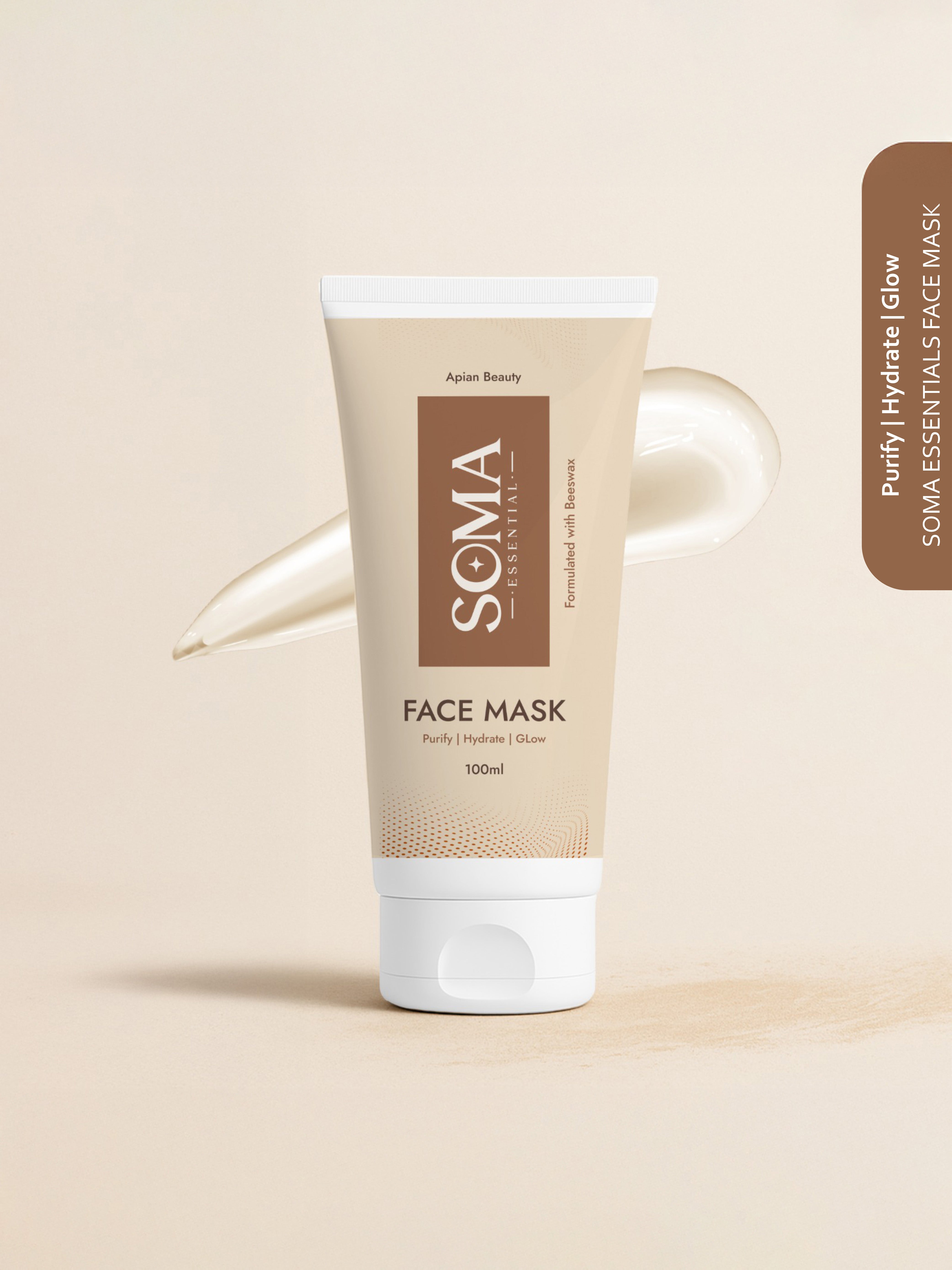 🎁 Apian Dtan Glow Mask, 2% Licorice And Beeswax - Pack of 1