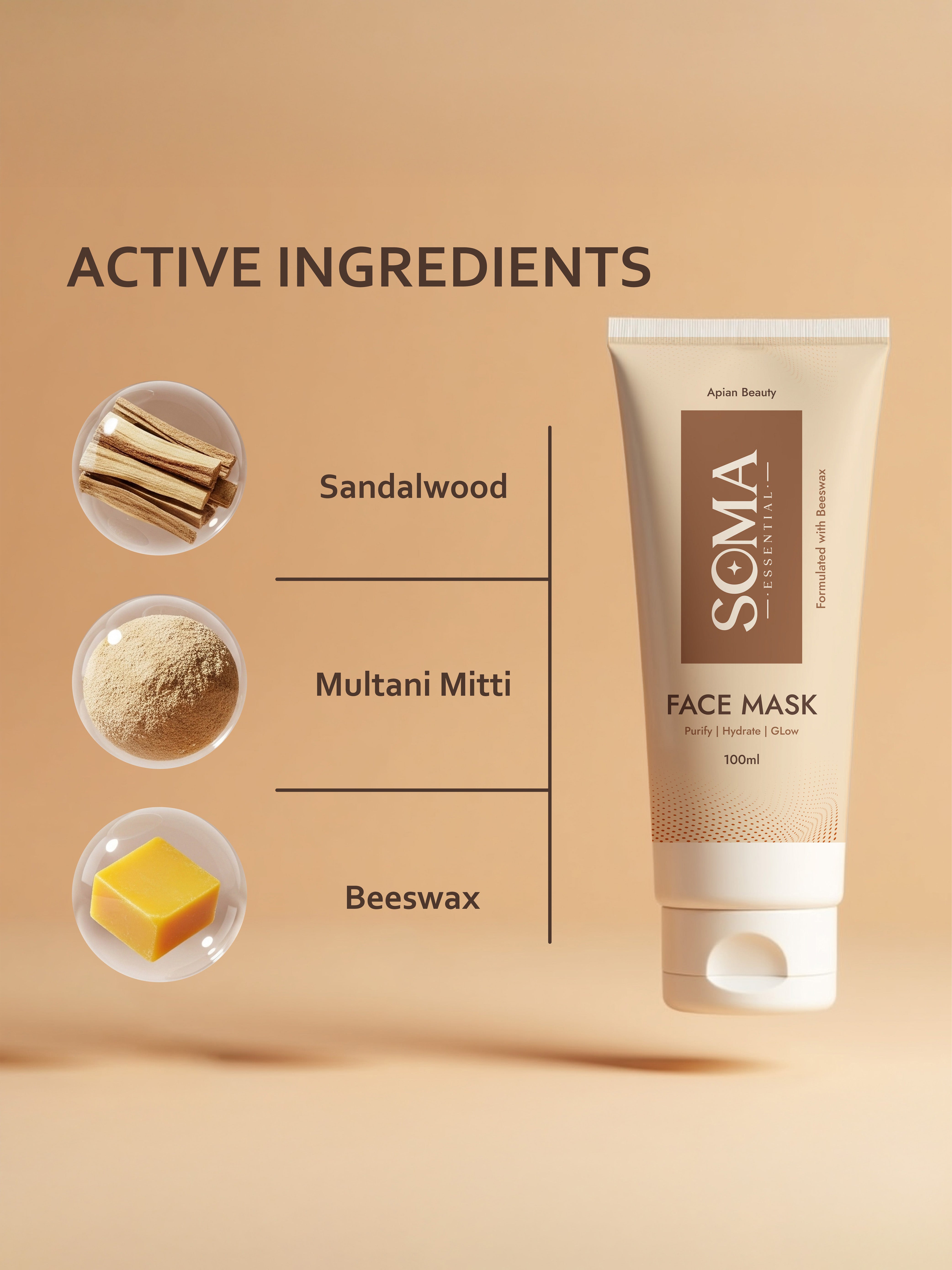 Buy Soma Glow Kit Combo: D‑Tan Mask + Serum + Day Cream – Soma