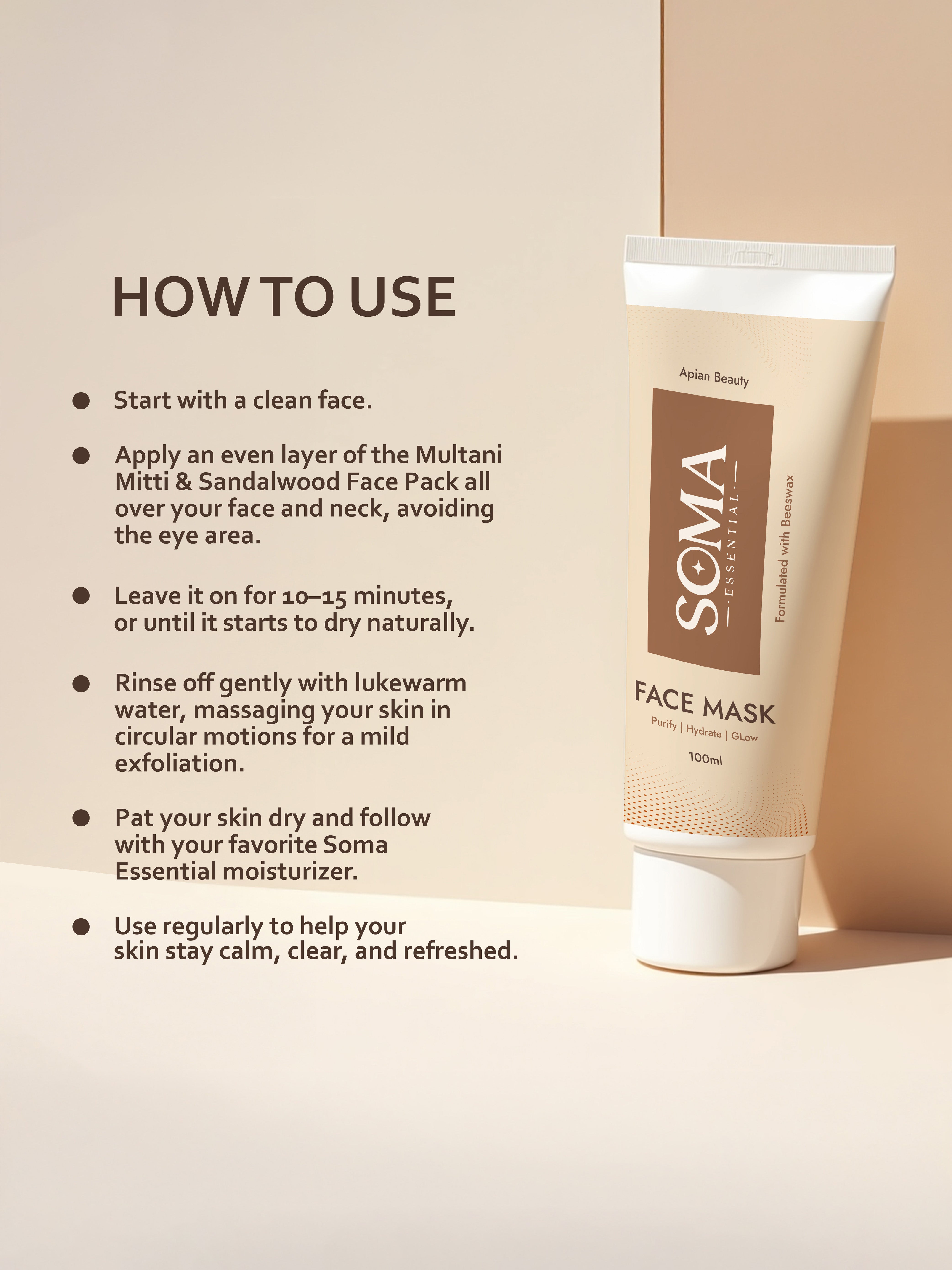 Apain Dtan Glow Mask, 2% Licorice And Beeswax