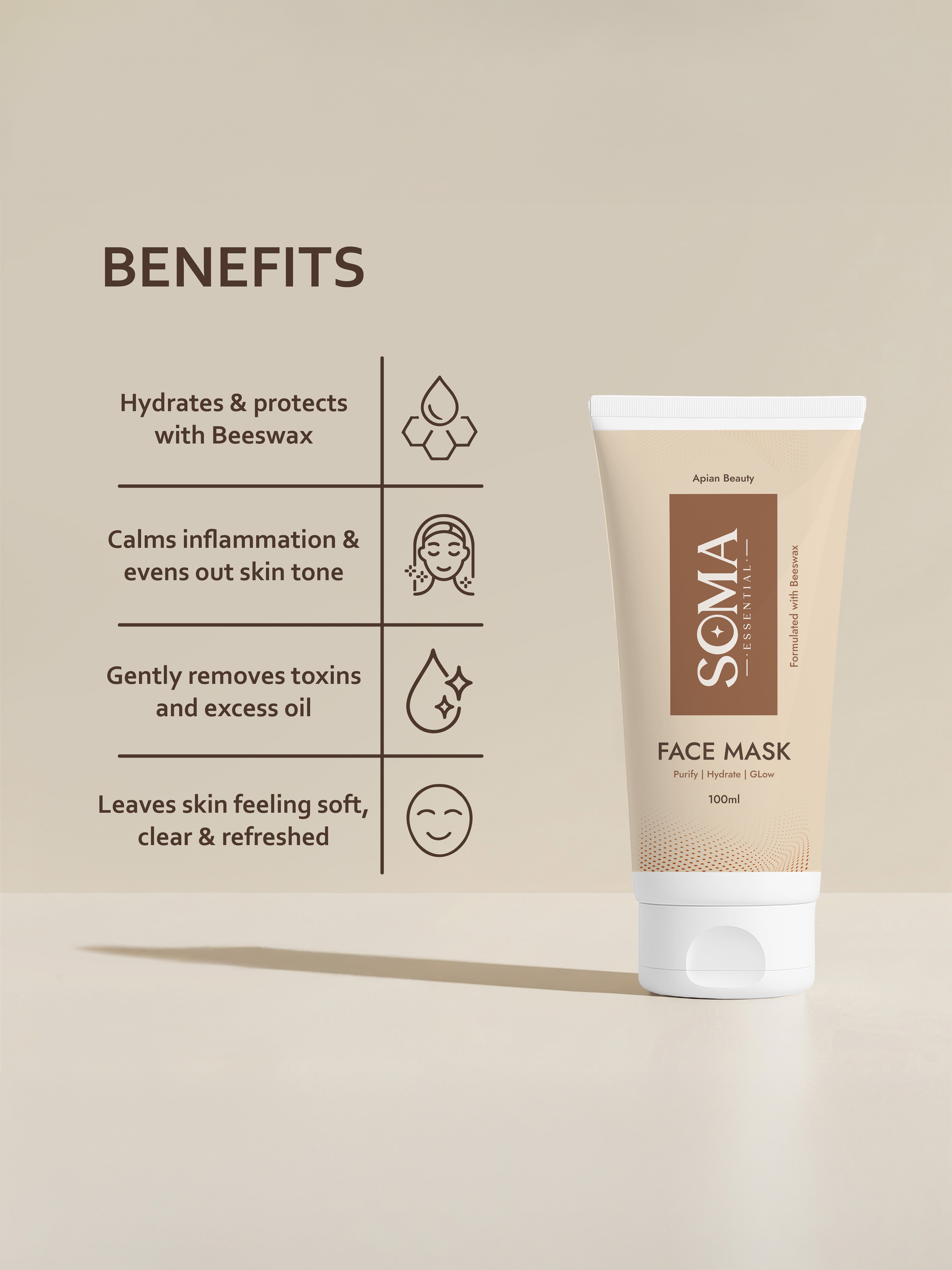 D-Tan Mask +  Royal Jelly Vitamin C Serum + Day cream For Weekly Glow