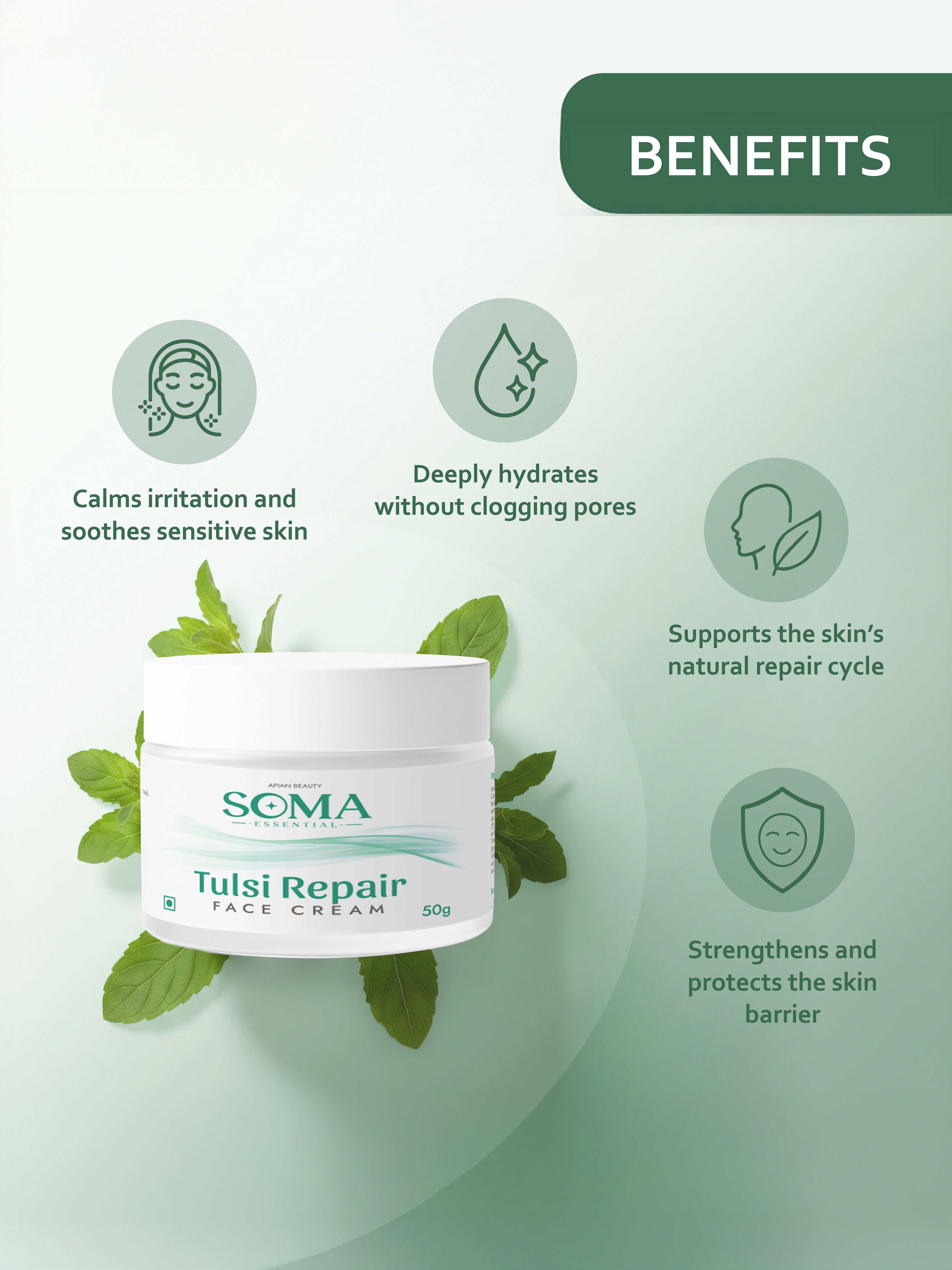 5% Tulsi Repair Night Cream With Beeswax.