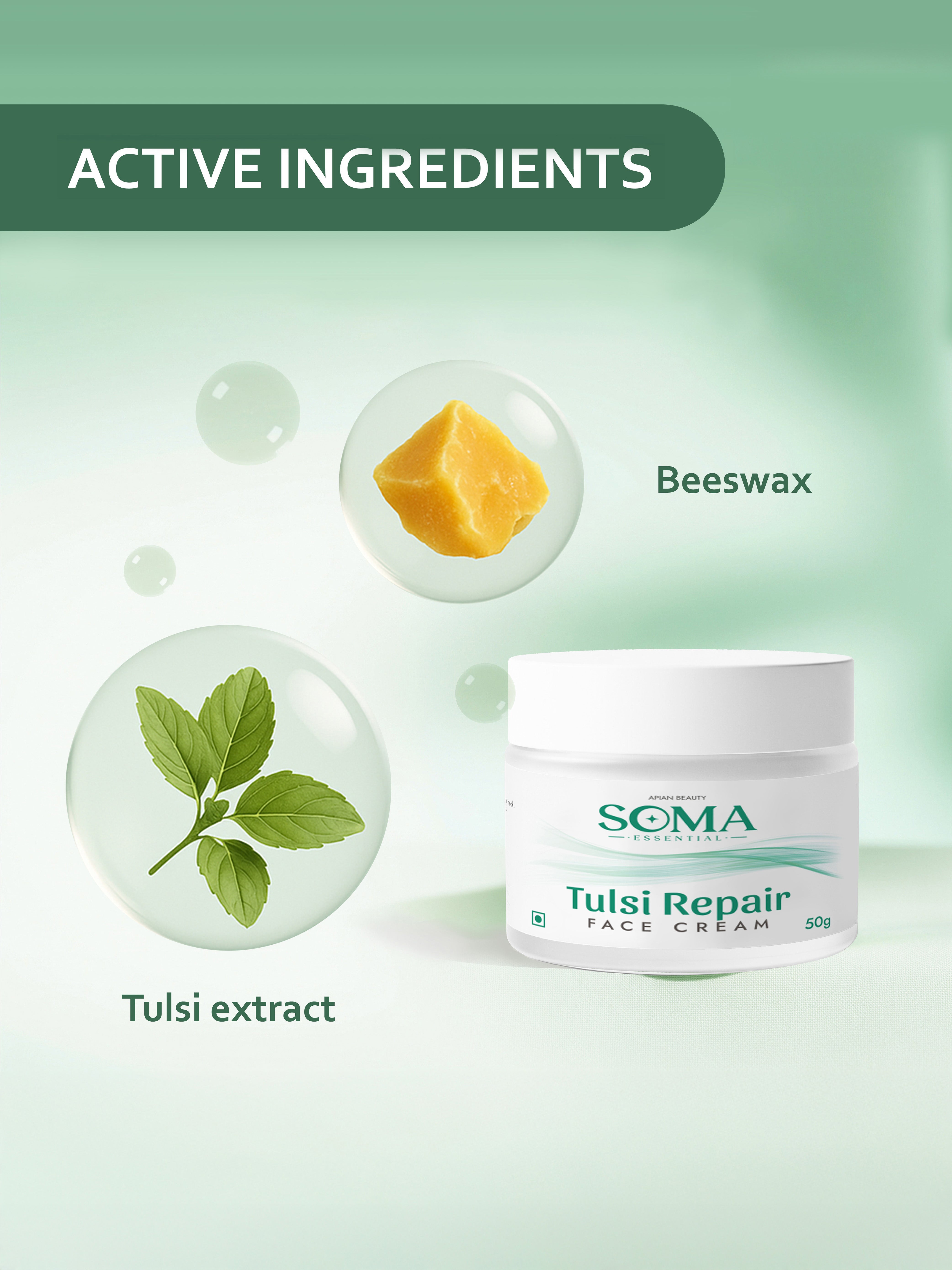 5% Tulsi Repair Night Cream With Beeswax.